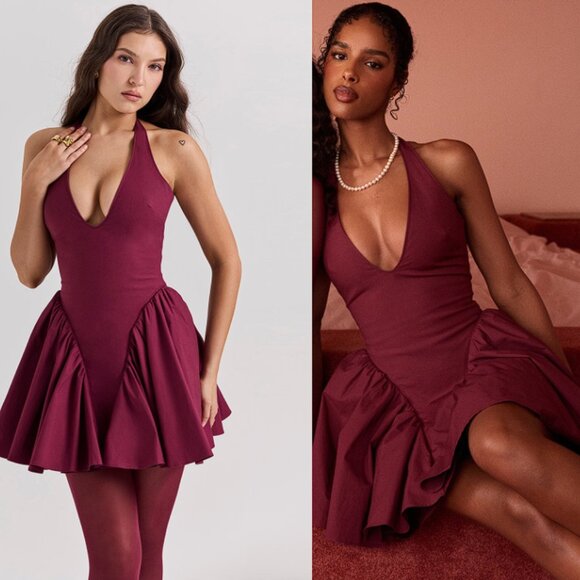 House of CB Dresses & Skirts - House of CB 'Valentia' Windsor Wine Mini Dress NWOT